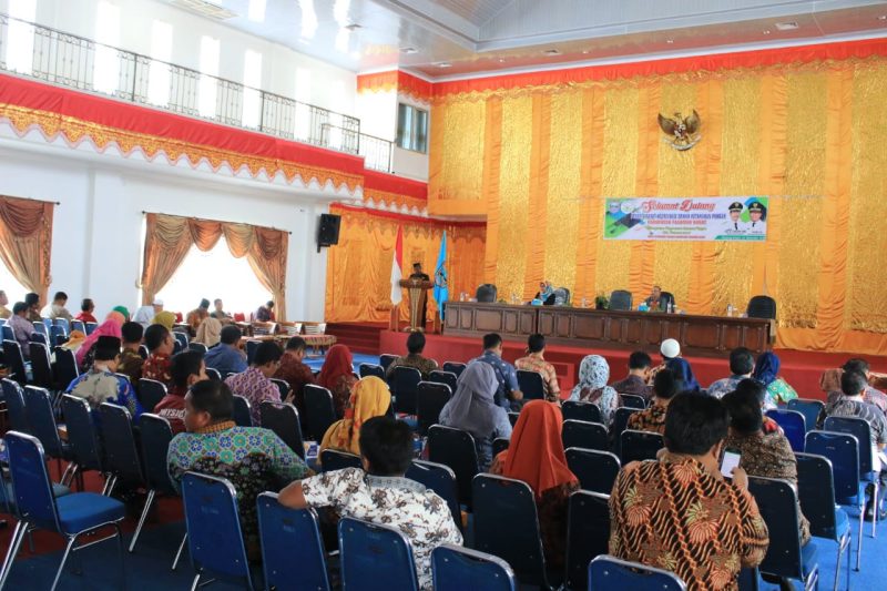 Rakor DKP Wujudkan Pembangunan Pangan di aula Kantor Bupati Pasbar, Kamis (22/11/18).