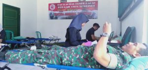 Peringati HUT TNI Ke 74, Jajaran Kodim 0808/Blitar Gelar Baksos Donor Darah