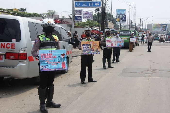 Turun Ke Jalan, Polresta Tangerang Imbau Warga Tak Mudik