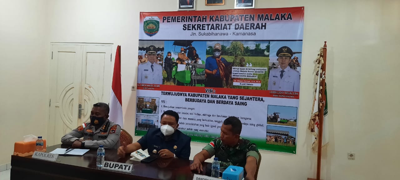 Pemkap Malaka Bersama TNI-Polri, Terus Kampanye Memutuskan Covid-19