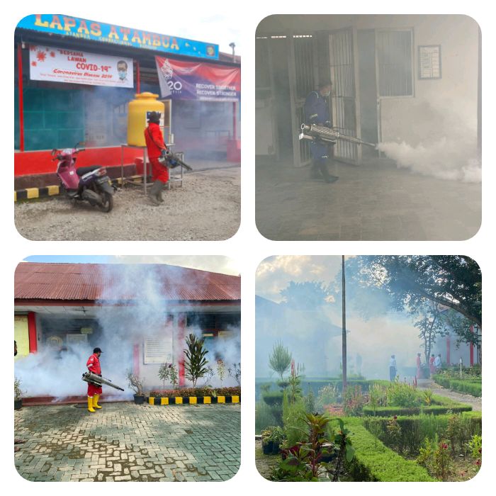 Upaya Cegah Wabah Penyakit DBD,  Lapas Atambua Lakukan Fogging