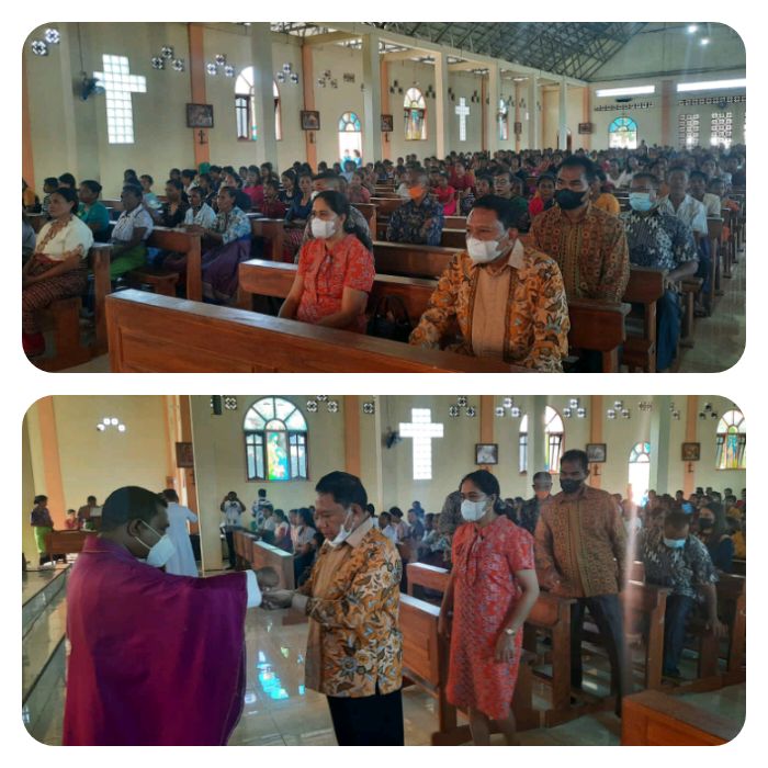 Bupati Malaka Berkeliling Merayakan Perayaan Ekaristi Setiap Proki Dimalaka