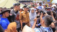 Kunjungan Ketua Umum (Ketum) DPP Partai Demokrat Agus Harimurti Yudhoyono (AHY) di Kabupaten Pasaman diduga tanpa prokes, Selasa (22/3/22).