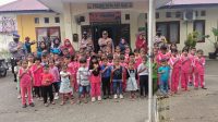 Kapolsek Kuta Cot Glie Sambut Kunjungan Anak TK Ashabul Yamin