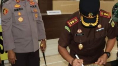 Pencanangan pembangunan zona integritas menuju Wilayah Bebas dari Korupsi (WBK) dan Penandatanganan Piagam Pencanangan di Polres Pasaman tahun 2022