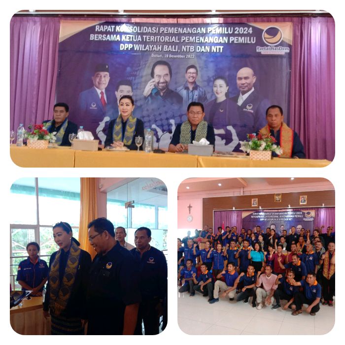 Menuju pemilu 2024, Ketua Teritorial Pemenagan Pemilu 2024 Partai Nasdem Keliling 22 Kabupaten Kota Di NTT