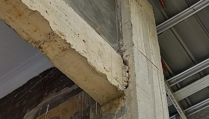 Kondisi proyek Rehab Berat Kantor Camat Lubuk Sikaping, Kamis 22 Desember 2022.