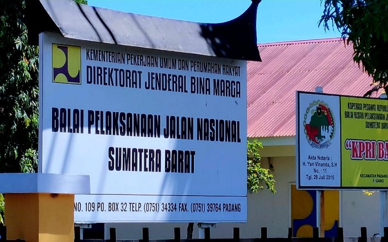 Kantor Balai Pelaksana Jalan Nasional Sumatera Barat. (Dok. Mitrarakyat)