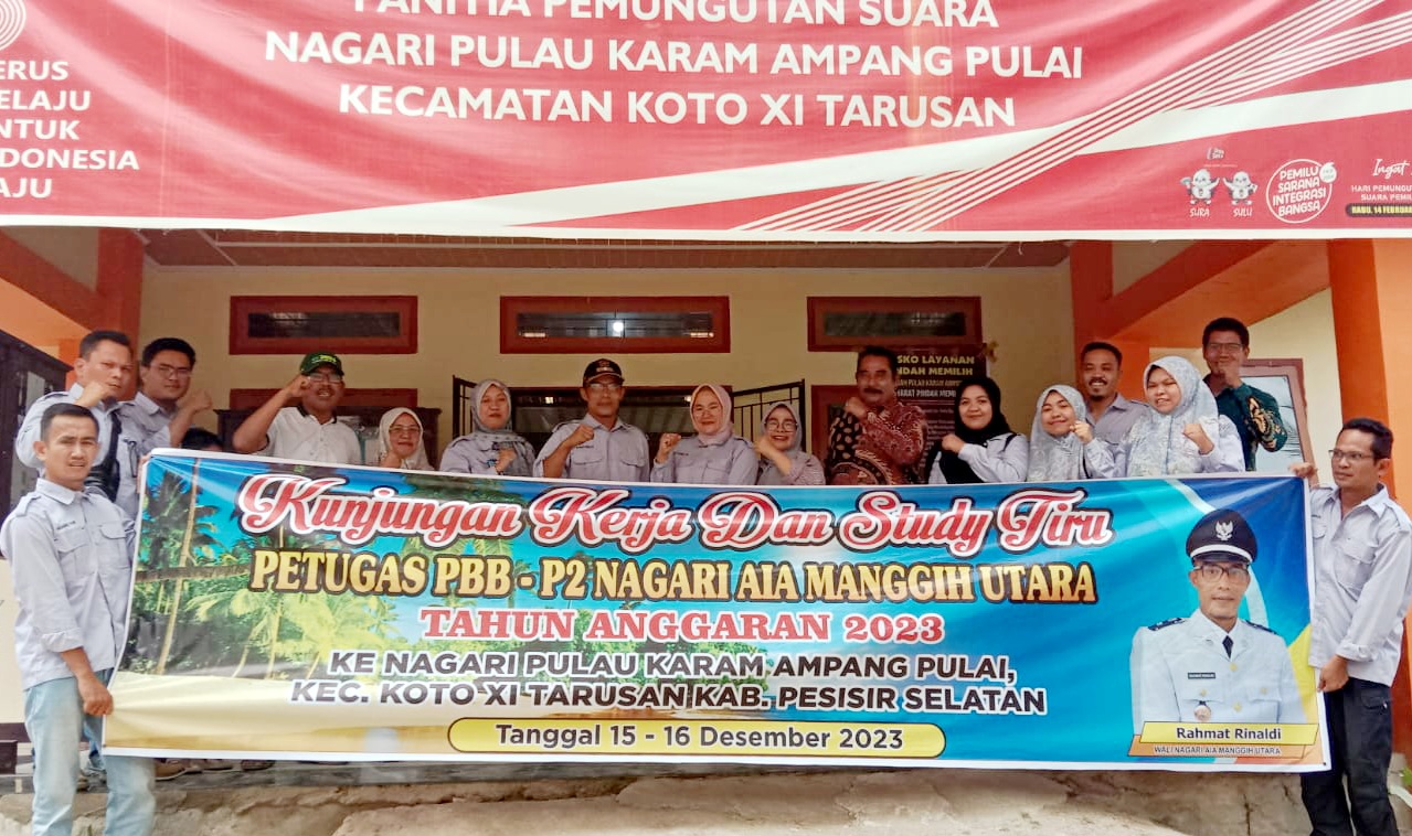 PBB P2 100% Jadi Target: Nagari Aia Manggih Utara Lakukan Studi Tiru ke Pulau Karam Ampang Pulai