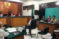 Foto: Suasana agenda sidang dengan agend keterangan saksi penggugat di PN Tabanan, Sabtu (2/12/2023). (Sumber: Krisna Putra)