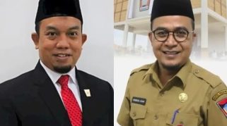 Kolase foto Ketua DPRD Kota Padang, Muharlion, dan Sekretaris DPRD, Hendrizal Ashar.