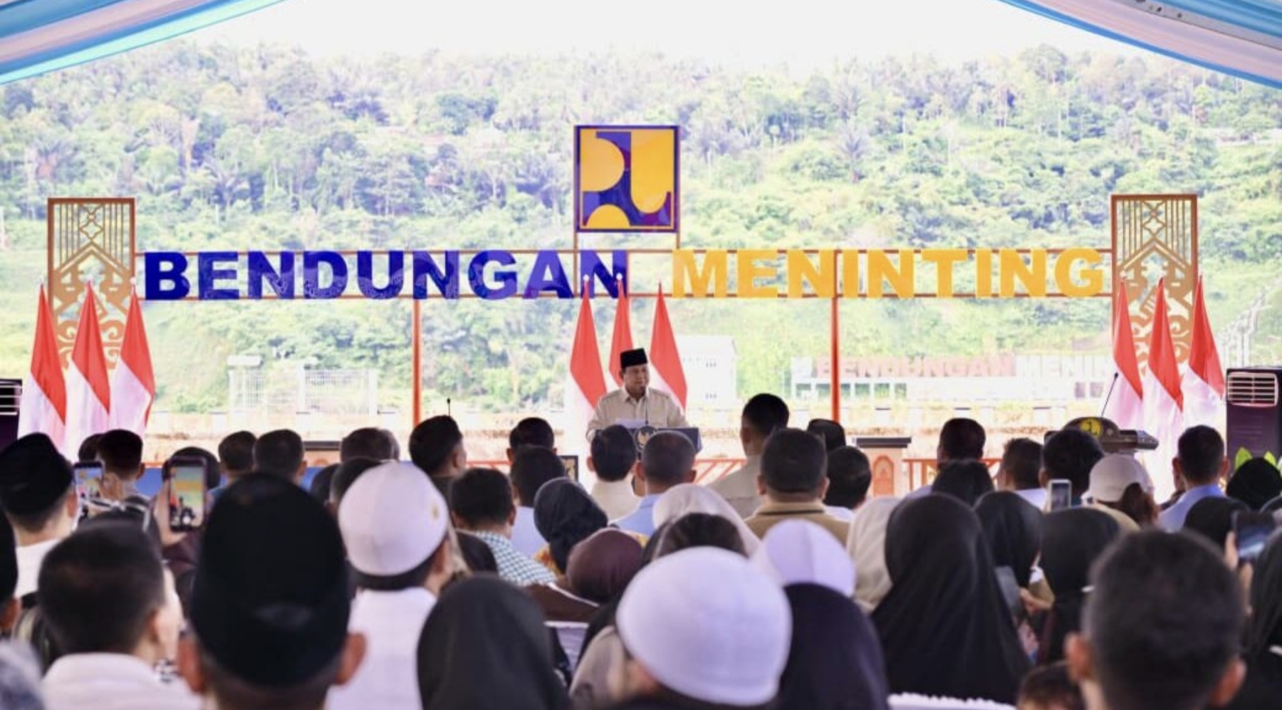 Prabowo Resmikan Bendungan di 5 Daerah, Ribuan Hektare Sawah Siap Terairi