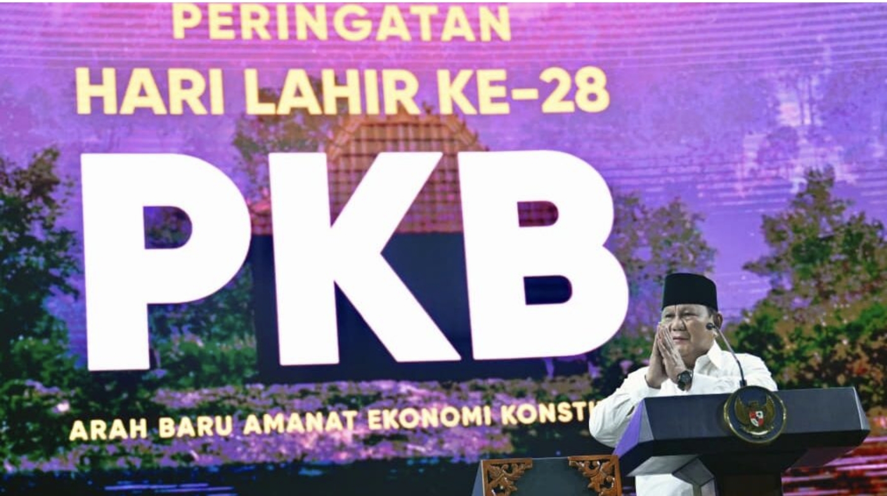 Di Harlah PKB, Prabowo Tegas: Indonesia Tak Akan Goyah Bela Palestina