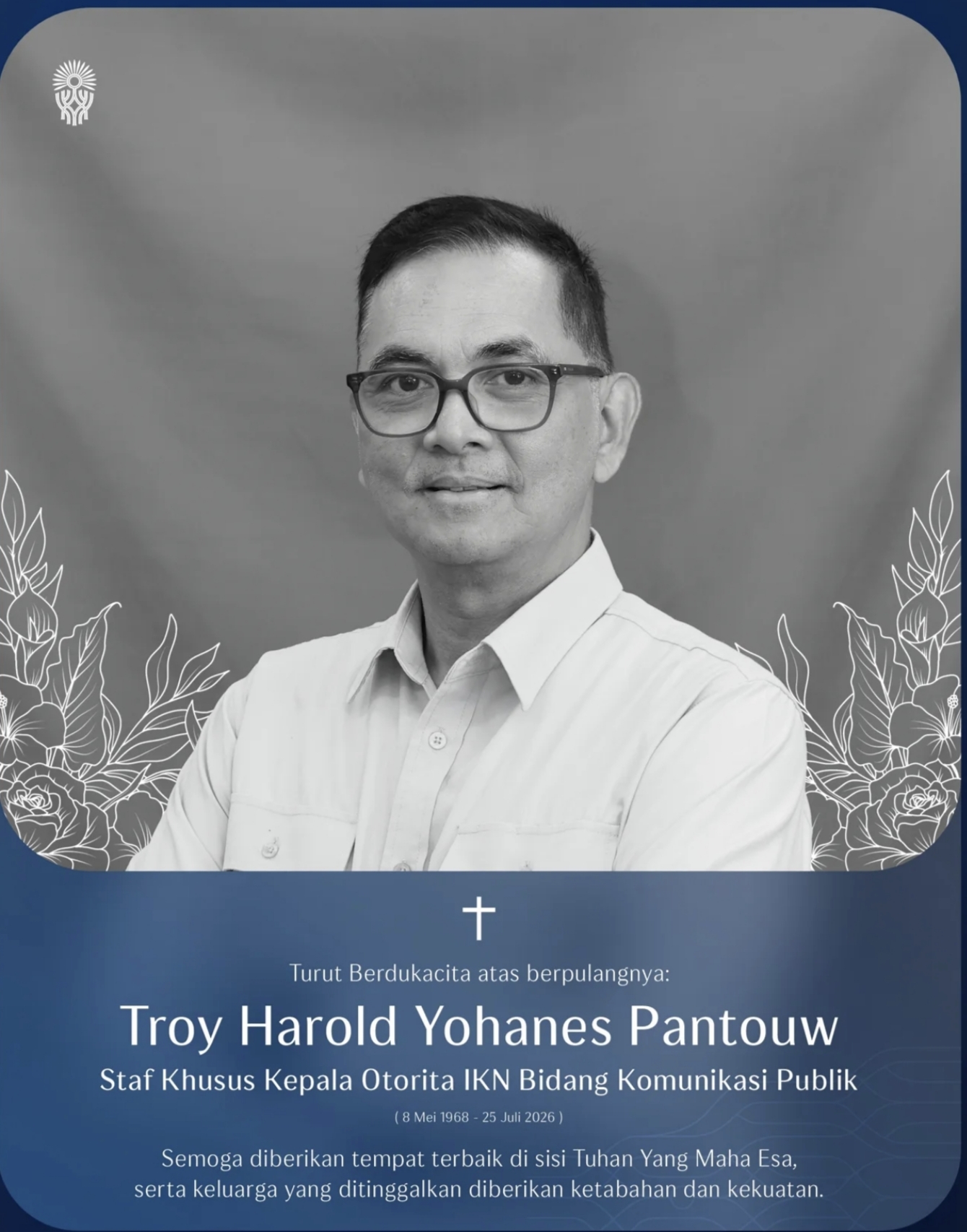 Dunia Komunikasi Berduka, Jubir Otorita IKN Troy Pantouw Meninggal Dunia di Usia 58 Tahun