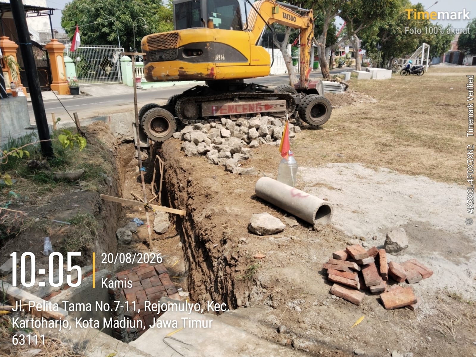 Squad Nusantara Soroti Proyek Drainase di Rejomulyo, Tanpa Papan Nama !