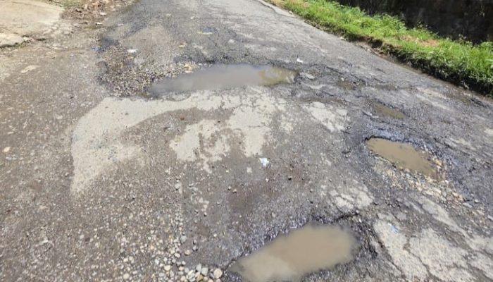 Penampakan ruas jalan provinsi Sumatera Barat Panti–Simpang Empat, Sabtu (29/8/26)