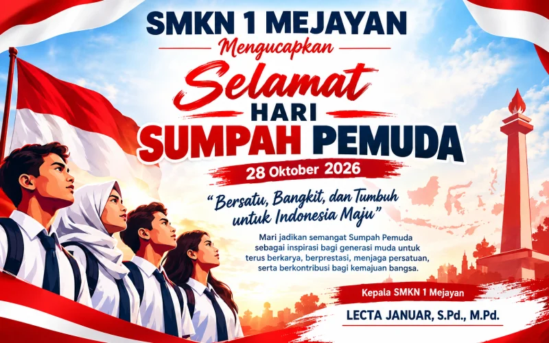 SMKN 1 MEJAYAN MENGUCAPKAN SELAMAT HARI SUMPAH PEMUDA